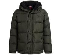 Reebok Pufferjacke für Jungen, schwer, wind- und wasserabweisend, mit Kapuze für Jungen, Winterjacke - gemütlicher isolierter Puffer-Wintermantel, Oliv/Blatt für mich (Leaf It to Me), 14-16