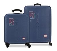 Reebok Queens Marine Gepäckset 46x65x25 cm, starres ABS-Kombinationsschloss, integriertes 56L 6.6 kg, 4 Doppelräder, Handgepäck