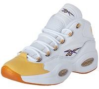 Reebok Question Mid Fitness-Basketballschuhe für Herren, Weiß/gelber Faden/Ultraviolett, 11