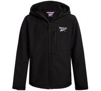 Reebok Softshell-Jacke für Jungen - weich, gemütlich, gebürstetes Sherpa-Fleece gefüttert, Softshell-Wintermantel, mit Kapuze, Windbreaker-Jacke für Jungen, Schwarz (Black Ink), 18-20