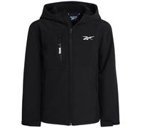 Reebok Softshell-Jacke für Jungen - weich, gemütlich, gebürstetes Sherpa-Fleece gefüttert, Softshell-Wintermantel, mit Kapuze, Windbreaker-Jacke für Jungen, Schwarz (Black Shadow), 10-12