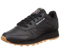 Reebok Unisex Classic Leather Sneaker, Core Black/Pure Grey 5 Rubber Gum-03, 35 EU