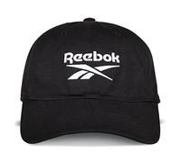 Reebok Unisex-Erwachsene Lässige Kappe mit entspanntem Logo und verstellbarem Riemen für Damen und Herren (Einheitsgröße) Baseballkappe, Schwarz, One Size