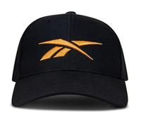 Reebok Unisex-Erwachsene Vector Baseball Cap Baseballkappe, Schwarz/Electric Amber, Einheitsgre