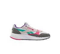 Reebok Unisex's Classic Leather 2400 Sneaker, Chalk Grey 5 Bold Pink, 36.5 EU