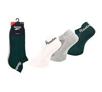 Reebok Unsichtbare Socken, Unisex, bequem, Baumwolle, atmungsaktiv, für Sport, Alltag, Fitness, Freizeit, Walking, Yoga, waschbar, diskret, Unterschuhe, 3 Paar, Collegiate, 37-39