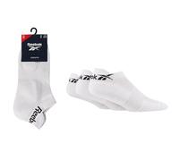 Reebok Unsichtbare Socken, Unisex, bequem, Baumwolle, atmungsaktiv, für Sport, Alltag, Fitness, Freizeit, Walking, Yoga, waschbar, diskret, Unterschuhe, 3 Paar, weiß, 40-42