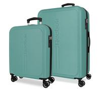 Reebok Valley Koffer-Set, Blau, 55/65 cm, harter ABS-Kunststoff, 93 l, 5,65 kg, Handgepäck