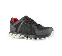 Reebok - wasserdichte, niedrige Sicherheitsschuhe aus schwarzem und rotem Leder mit Trail Grip S3 SRC 40 Aluminiumkappe - Schwarz/Rot