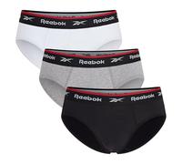 Reebok Herren Sport-Slip Wiggins RBK8259 – 3er Pack, atmungsaktiv, Stretchbund, Schwarz M