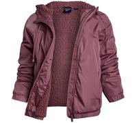 Reebok Windbreaker-Jacke für Damen, wasser- und windabweisend, mittelschwer, gemütlich, Sherpa-Fleece, isolierte Softshell-Jacke für Damen, Dunkle Rose., S