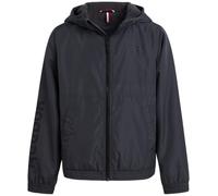 Reebok Windbreaker-Jacke für Jungen, leicht, mit Polarfleece gefüttert, wasser- und windabweisend, mit Kapuze und Reißverschluss für Jungen, Dunkelgrau, 10-12