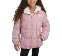 Reebok Wintermantel für Mädchen, schwer, gesteppt, Sherpa-Futter, Parka, Pufferjacke, warme Winterjacken für Mädchen, Malvenfarben, 14-16