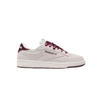 Sneaker REEBOK CLASSIC "CLUB C 85", Damen, Gr. 37,5, luxegrau, schwarzcherry, chalk, Leder, Textil, Schuhe Sneaker (37932001-37,5) luxegrau, schwarzcherry, chalk