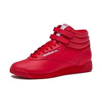 Reebok Women's Freestyle Hi High Top Sneakers, Black Or White Basketball and Tennis Shoes, Vector Red/Vector Red/Footwear White, 38.5 EU