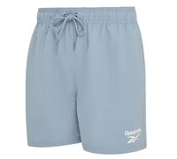 Badeshorts REEBOK "Yale", Herren, Gr. S, N-Gr, blau (upgrade blau), Microfaser, Polyester, clean, unifarben, Badehosen Badeshorts, mit Kordelzug und elastischem Bund, mit Logo, basic (69732318-S) upgr