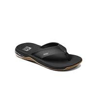 Reef Anchor Herren-Flip-Flop, wassergeeignet, dämpfender Fersenairbag, Schwarz/Silber, 13