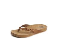 REEF Cushion Court Twist Damen-Flip-Flop, geformtes gepolstertes Fußbett, Fußgewölbeunterstützung, Kaffee, 37.5 EU