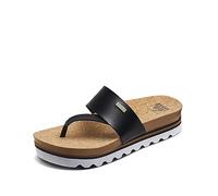REEF Cushion Sol Hi Women's Platform Fashion Sandal, Ultra Soft Cushion Footbed, Schwarz/Braun, 38.5 EU