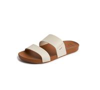 Reef Cushion Vista Fashion Slide Damen-Sandale, veganes Lederriemen, ultraweiches gepolstertes Fußbett, Vintage, 5