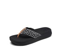 REEF Cushion Cloud TX Damen-Flip-Flop, superweiches, geformtes Fußbett, Fußgewölbeunterstützung., Black Geo, 8