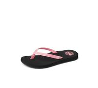 Reef Damen-Flip-Flop, Ginger Beach, weicher gewebter Riemen, Schwarz/Rosa, 36 EU