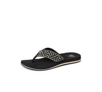 REEF Damen Sandalen Spring Woven Flip Flops, schwarz/creme, 37.5 EU