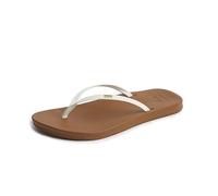 Reef Damen Women's, White/Tan, Cushion Slim Flip-Flop, Hellbraun, 11, Weiß/Braun, 43