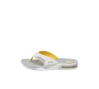 REEF Fanning Flip-Flops für Herren, mit Flaschenöffner, Fußgewölbeunterstützung, strapazierfähige Außensohle, wasserfreundlich, Gelb/Grau/Grau, 9