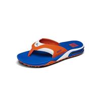 Reef Fanning Pregame Herren-Flip-Flops, Schwarz/Rot, wasserfreundliche Sandalen, Orange Blau, 39 EU