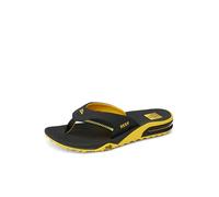 Reef Fanning Pregame Herren-Flip-Flops, Schwarz/Rot, wasserfreundliche Sandalen, Schwarz/Gelb, 44 EU