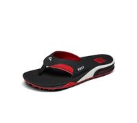 Reef Herren-Flip-Flops Fanning Pregame – wasserfreundlich – Schwarz/Rot – Größe 46 EU