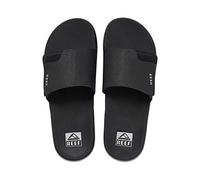 Reef Herren Fanning Slide Flipflop, Black/Silver, 46 EU