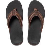 Reef Herren LTHR Ortho-Bounce Coast Flipflop, Black/Brown, 39 EU