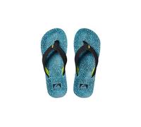 Reef Kids Ahi Unisex-Child Beach Flip Flop, Soft Cushion Footbed, Water Friendly, Blau/Koralle, 3 Big Kid