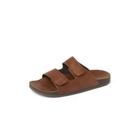 REEF Ojai Two Bar Men's Fashion Slide Sandal, Premium Suede, Soft Cushion Footbed, Dark Brown, 12