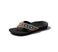 Reef Ortho-Bounce Woven, Damen Zehentrenner, Schwarz (Black/White BLW), 36 EU (4 UK)