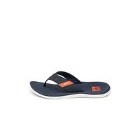 Reef Santa Ana Herren-Flip-Flop, Fußgewölbeunterstützung, wasserfreundlich, abriebfeste Außensohle, Marineblau/Weiß/Orange, 10