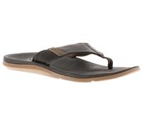Reef Santa Ana Herren Leder Zehensteg Flip-Flops schwarz EU 43 / UK 9