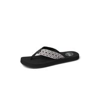 REEF Smoothy Herren Beach Flip Flop, weicher gewebter Riemen aus 100% recyceltem PET, Grau/Grau, 44 EU