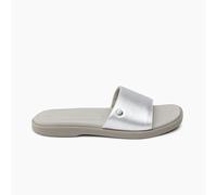 REEF Sunny Arrianah Fashion Slide Sandale, weiches geformtes Fußbett, Fußgewölbeunterstützung, silber, 40 EU