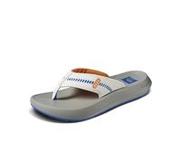 REEF Swellsole Cruiser Recovery Flip Flop für Herren, verbesserte Fußgewölbeunterstützung, wasserfreundlich, Blau/Weiß/Orange, 13