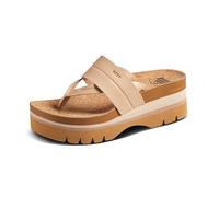 Reef Vista Higher Savanah Women's Fashion Platform Sandal, Soft Cushion Footbed, Arch Support, Seashell, 37.5 EU