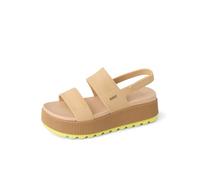 REEF Water Vista Higher Damen Plateausandale, Verstellbarer Klettband, Sand Lime, 38 EU
