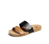 REEF Women's, Cushion Vista Slide, Black Duo, 37.5 EU