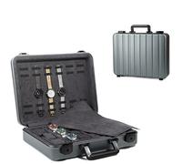 REEKOS Uhren Aufbewahrungsbox Uhrenbox Uhrenschatulle Aluminium-Uhrentragetasche, Tragbare Uhrenbox, Schmuckschatulle Mit Schloss, Ausstellungsbox, Große Kapazität Uhrenkasten Uhrenkoffer (Color : A)