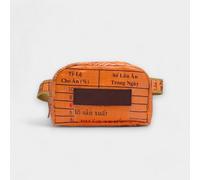 REFISHED fair fashion Bauchtasche 'BUM BAG' - upcycelte Fischfuttersäcke #fish orange-schwarz