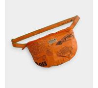 REFISHED fair fashion BUM BAG XL spezieller Gurt | Upcycelte Bauchtasche #FISH orange-schwarz D-blumen