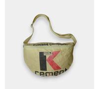 REFISHED fair fashion BUM BAG XL | Upcycelte Bauchtasche #CEMENT Beige-schwarz-rot