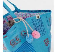 REFISHED fair fashion Tasche 'SOULMATE WATERPROOF' Limitierte Edition! - upcycelte Fischfuttersäcke #FISH blau-aqua/#WP ethno